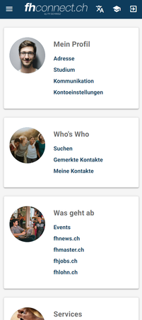 fhschweiz: Webportal für Alumni screenshot 2